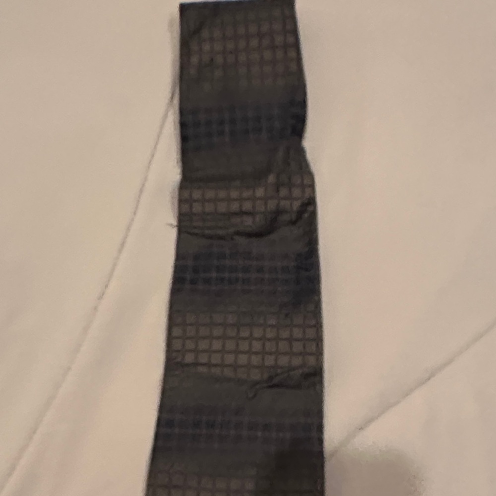 Bugatti Black and Gray Grid Pattern Tie